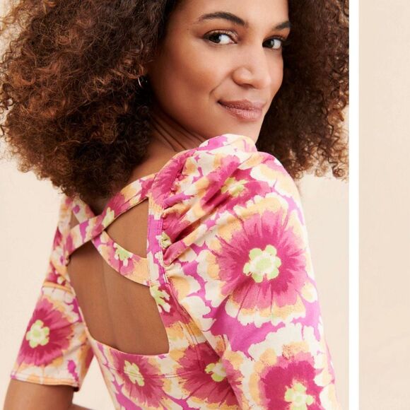 FREE PEOPLE shirt | give me more top | pink | large - Picture 7 of 12